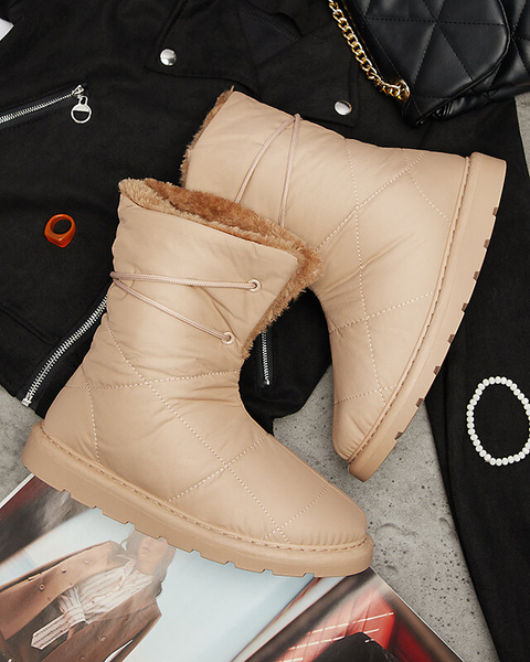 Šviesiai rudi moteriški batai a'la sniego batai Amirfu- Avalynė