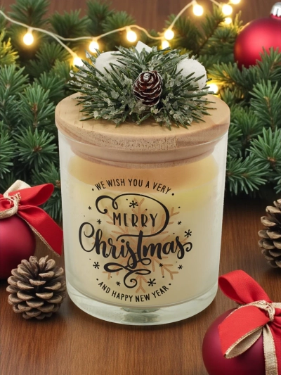 Праздничная ароматическая свеча Merry Christmas Happy New Year