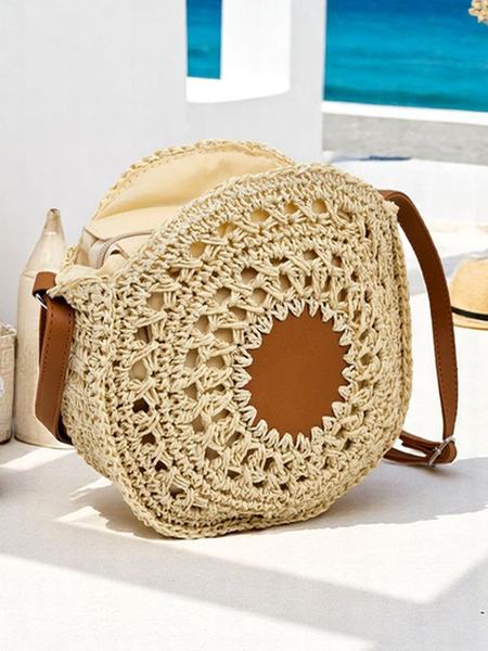 Royalfashion Maža šiaudinė moteriška rankinė Solar Mini