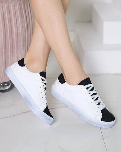 Бело-черные спортивные кроссовки женские Asufi- Footwear