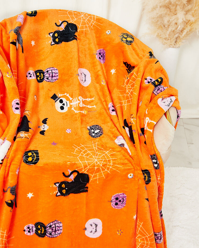 Royalfashion Halloween оранжевое покрывало 160x200