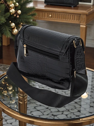 Lakuotas mažas moteriškas rankinukas iš eko odos Lurenn