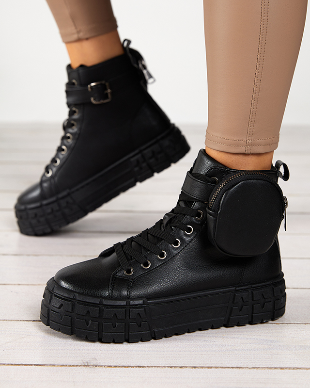 Moteriški sportiniai bateliai iš eko odos juodos spalvos Kolibs- Footwear