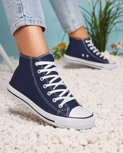 Navy blue moteriški aukštakulniai Elavvi - Avalynė