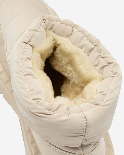 "Royalfashion" Kreminės spalvos moteriški sniego batai Ireda