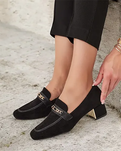 Royalfashion Elegantiški moteriški mokasinai žema pakulne Oflem