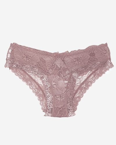 Moteriškos rudos ir violetinės nėriniuotos kelnaitės - Apatiniai drabužiai