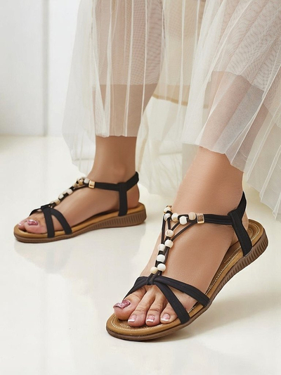 Royalfashion moteriški sandalai su Imen papuošimais