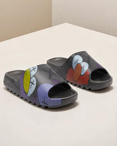 Moteriški sandalai „Aurora“ juodi guminiai stilingi vasarai