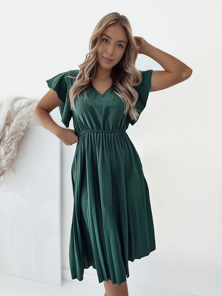 Royalfashion Женское плиссированное платье-миди