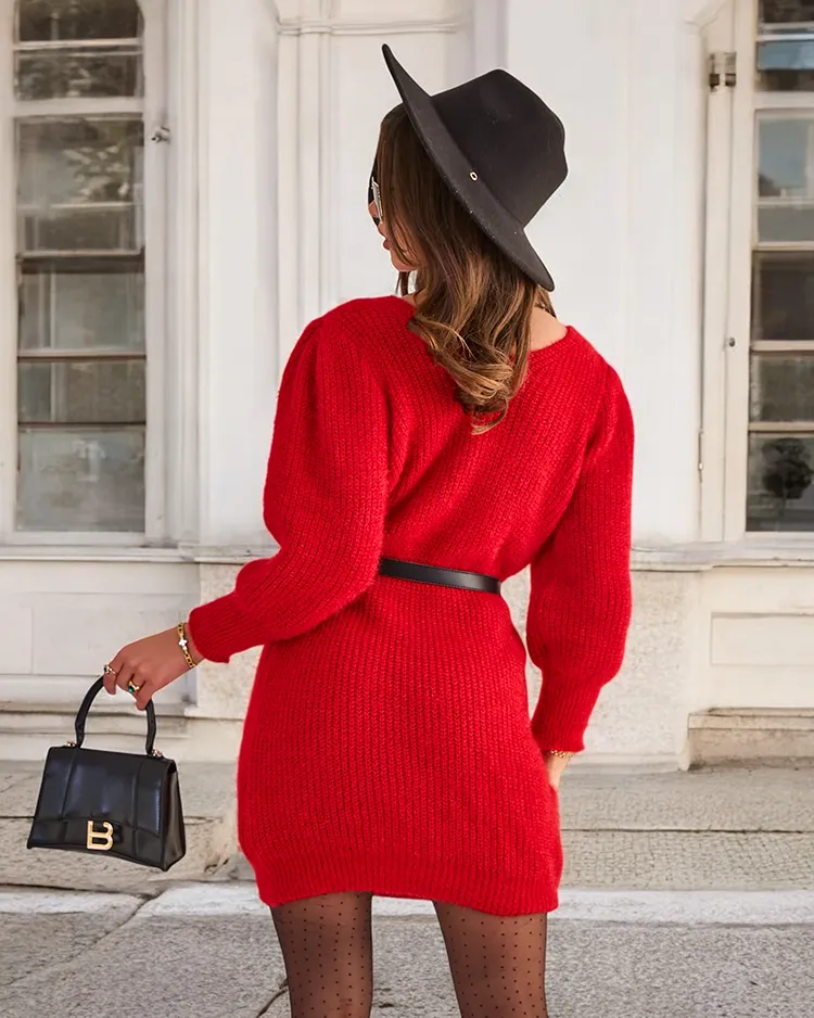 Royalfashion Вязаное женское туничное платье