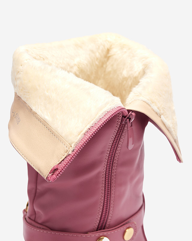 Moteriški rožinės spalvos batai su grandinėle Sudfa - Avalynė