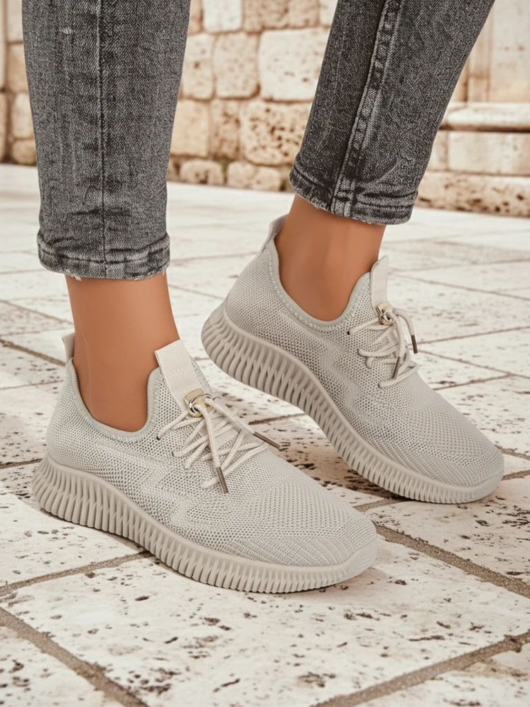 Aurelia Bianca – белые женские кроссовки Royalfashion на плоской подошве