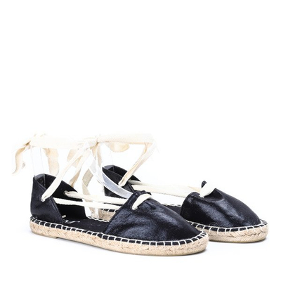 Черные эспадрильи с декоративной застежкой Clarissa - Обувь