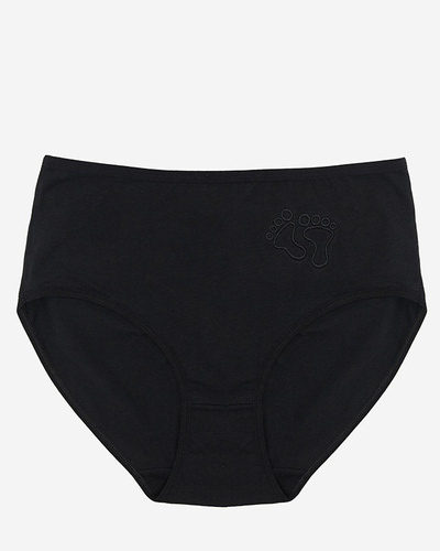 Moteriškos juodos medvilninės kelnaitės - Apatiniai