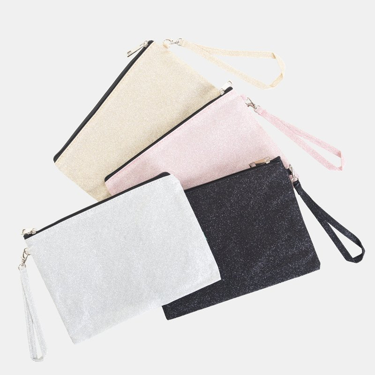 Rožinės spalvos blizgučių kosmetikos krepšys - Rankinės