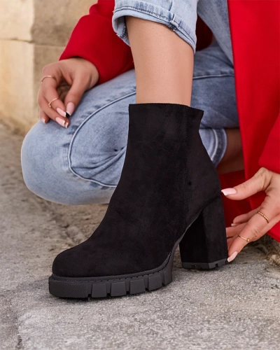 Royalfashion Eco-suede moteriški batai ant kulno Emuri