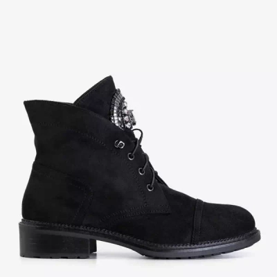 OUTLET Черные замшевые сумки с фианитом Rafia - Обувь