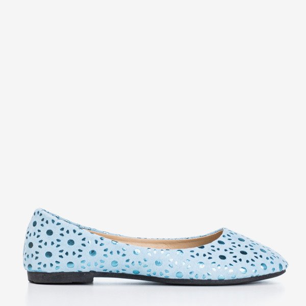 Синие балетки для девочек с рисунком Dulcibus - Обувь