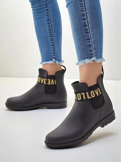 Женские матовые резиновые сапоги Royalfashion с надписью Love Love