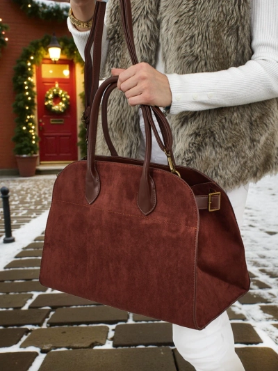 Moteriška pirkinių rankinė Dorelle iš eko zomšos