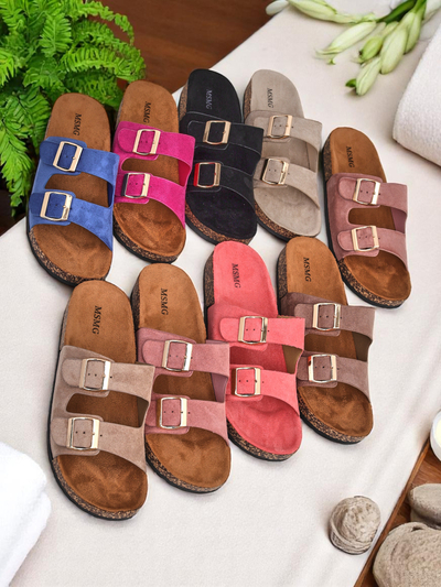 Royalfashion Moteriškos šlepetės su sagtimis Foumy