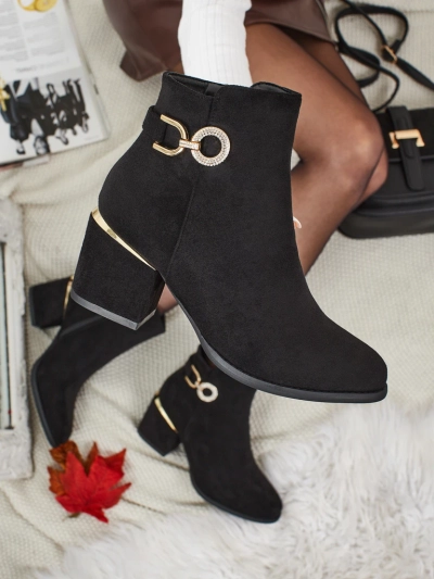 Moteriški eko zomšiniai aulinukai su storu kulnu Talrima