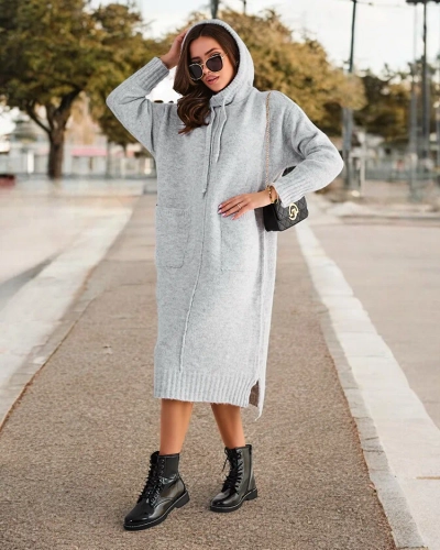 Женское длинное платье-свитер Royalfashion