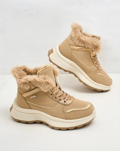 "Royalfashion" Pašiltintos moteriškos basutės su kailiu "Mofell"