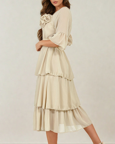 Royalfashion Женское платье-миди с оборками