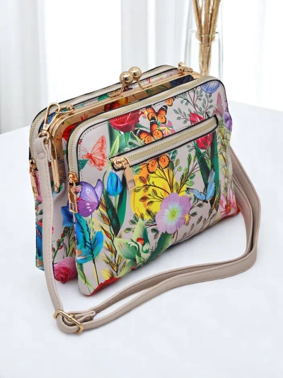 Royalfashion Floral maža moteriška rankinė iš ekologiškos odos