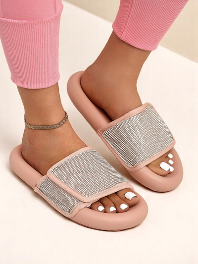 Royalfashion Женские шлепанцы на плоской подошве Sparkle Step