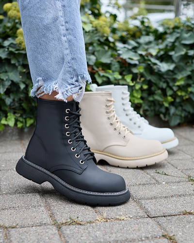 Royalfashion Матовые черные женские сапоги Kucillo