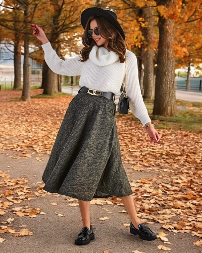 Royalfashion Moterų vidutinio ilgio sijonas