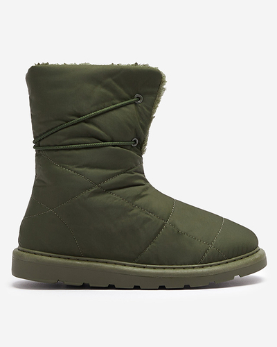 Tamsiai žalia moteriška avalynė a'la sniego batai Amirfu- Avalynė