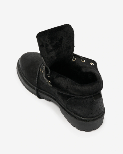 Royalfashion Черные мужские ботинки a'la snow boots Netid