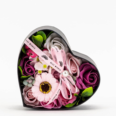 Розовые цветы в коробке Flowerbox