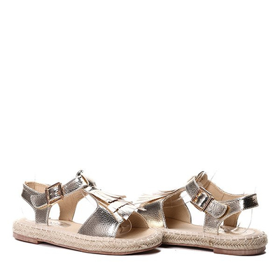 Złote sandały Amaro - Obuwie