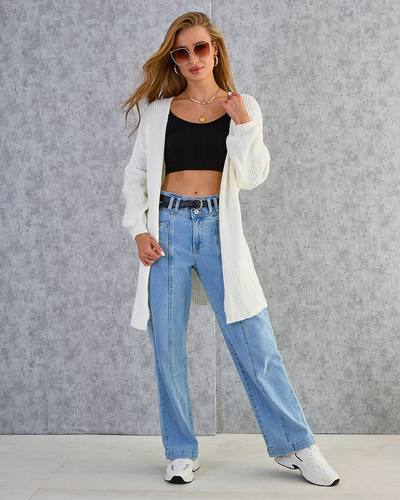 Royalfashion Fuksija moteriškas megztinis su lovatiese