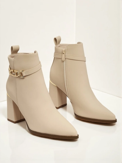 Женские ботильоны из эко-замши на каблуке Ostirena