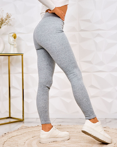 Royalfashion Женские ребристые утепленные леггинсы