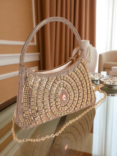 Royalfashion Женская сумка-клатч с цирконами Sova Glint