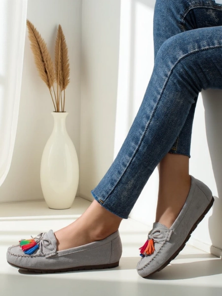 Royalfashion moterų ekologiški zomšiniai mokasinai Zimmid