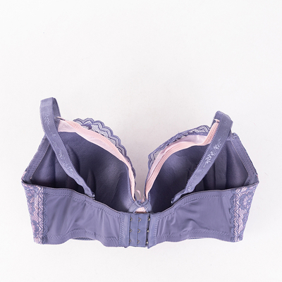 Violetinės ir rožinės spalvos moteriška nėriniuota liemenėlė - Apatiniai drabužiai