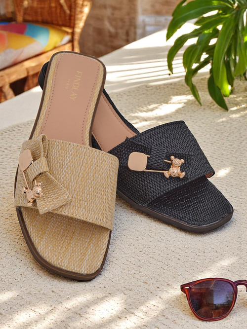 Royalfashion Женские шлепанцы из соломы Сандалии Aurelia