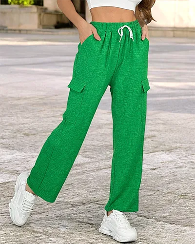 Royalfashion Женские широкие брюки с карманами