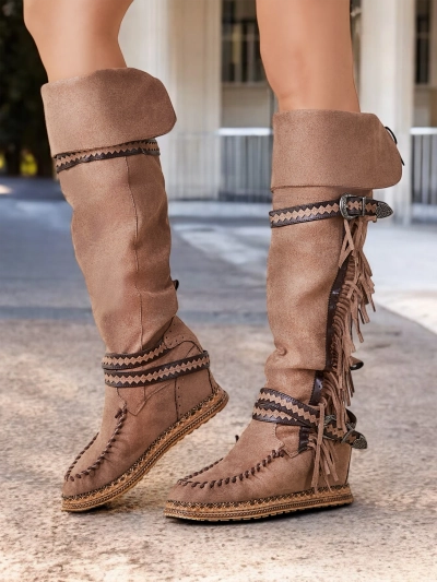 Женские ботфорты до колена Royalfashion Элиферсе