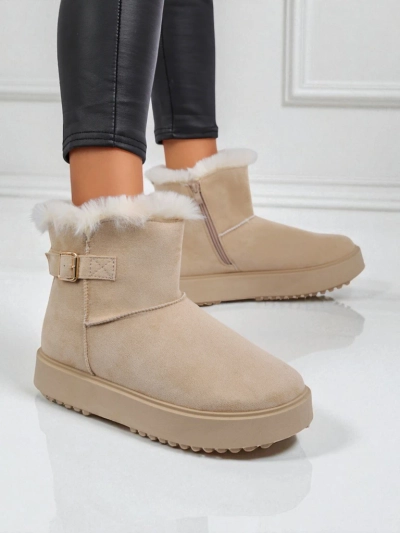 Royalfashion Krótkie buty a'la śniegowce damskie Aurelia Classico - zimowe sztosy!