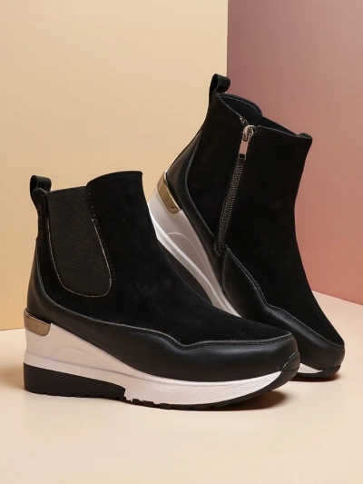 Royalfashion Moteriški ankle batai paslėptu wedžu Zafico