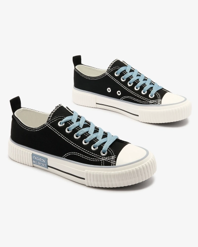 Черные женские кроссовки на шнуровке Tasabba- Footwear